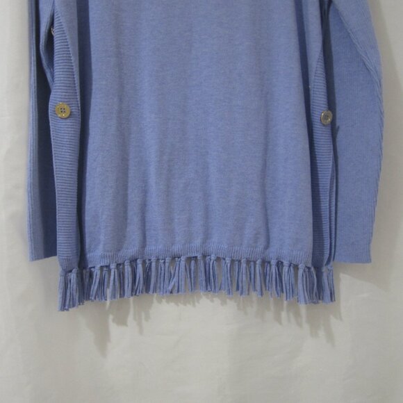 Lilly Pulitzer S Ramona Fringe Sweater Periwinkle Purple - Picture 6 of 9